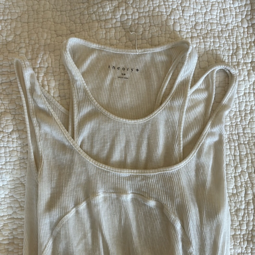 This is a theory white tank dress